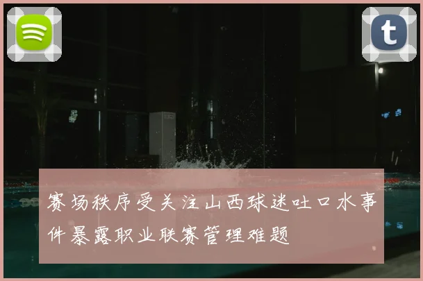 赛场秩序受关注山西球迷吐口水事件暴露职业联赛管理难题